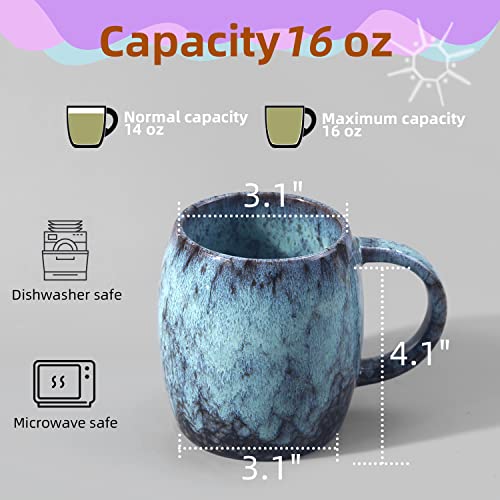 Deep Cyan Ceramic Coffee Mug for Home/Office
