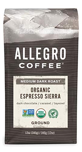 Allegro Organic Espresso Sierra Ground Coffee, 12 oz