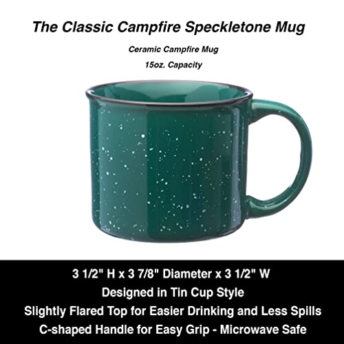 Forest Landscape Ceramic Coffee Mug - Rustic Campfire Mug
