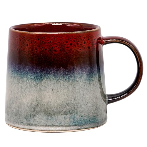 Garnome 20 oz Handmade Ceramic Coffee Mug - Ink Red