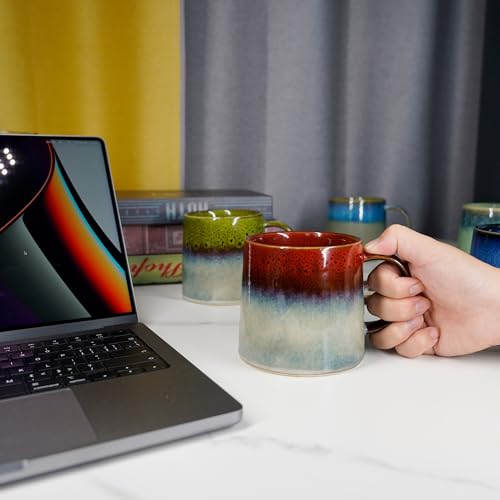 Garnome 20 oz Handmade Ceramic Coffee Mug - Ink Red