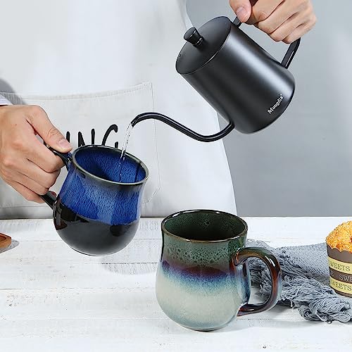 Large Handmade Ceramic Coffee Mug with Big Handle