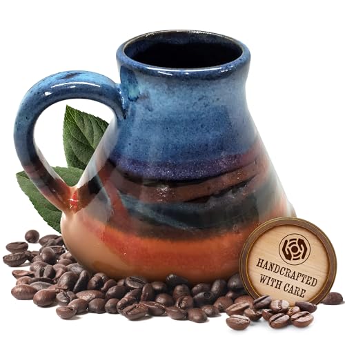 Handmade Azulscape Glaze Travel Mug - Modern Ceramic
