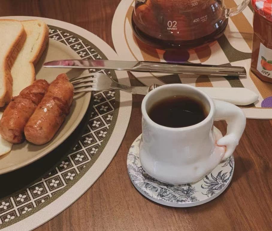 YINHEMEOW 10 OZ Cute Ceramic Coffee Mug