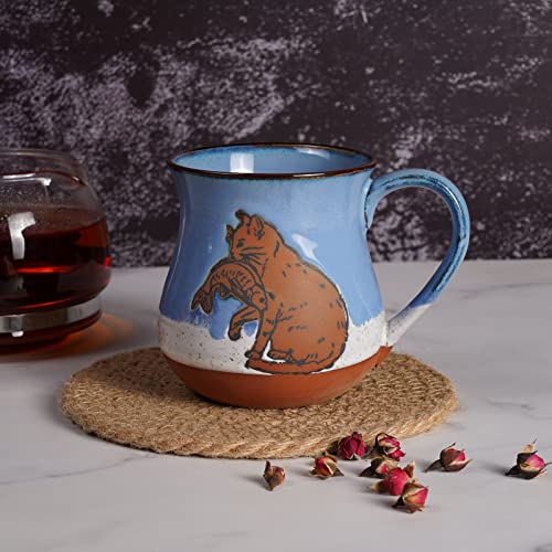 16 oz Ceramic Cat Coffee Mug for Cat Lovers