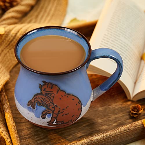 16 oz Ceramic Cat Coffee Mug for Cat Lovers