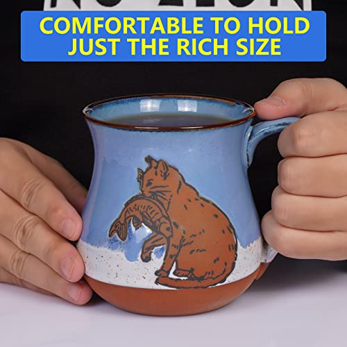 16 oz Ceramic Cat Coffee Mug for Cat Lovers