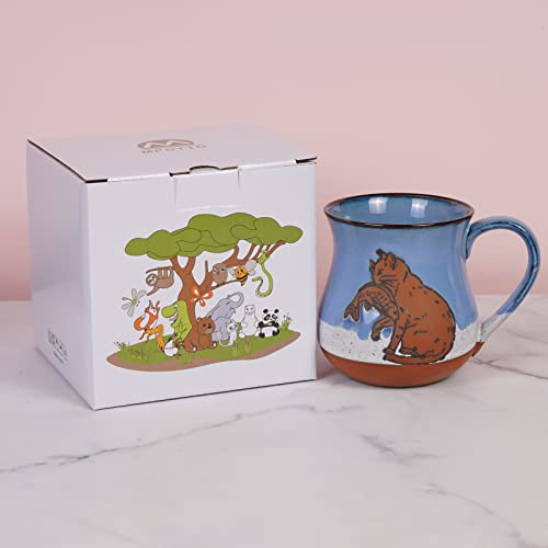 16 oz Ceramic Cat Coffee Mug for Cat Lovers