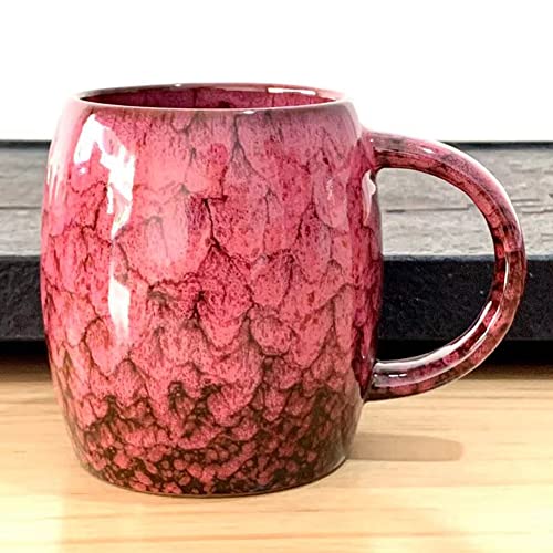 CASLONEE 16 oz Ceramic Glaze Coffee Mug - Red
