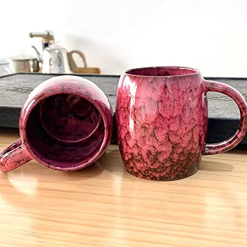 CASLONEE 16 oz Ceramic Glaze Coffee Mug - Red