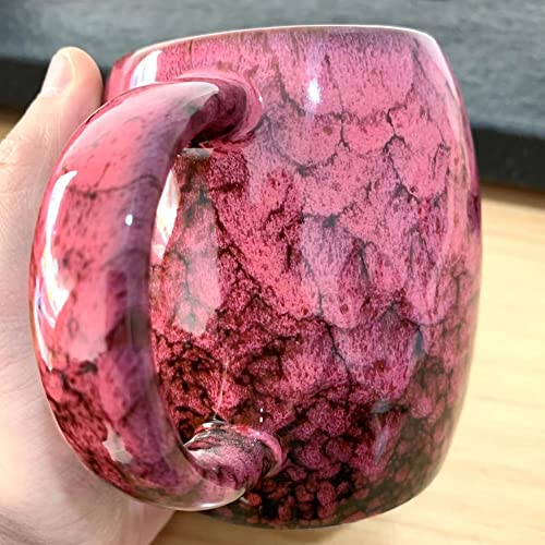 CASLONEE 16 oz Ceramic Glaze Coffee Mug - Red