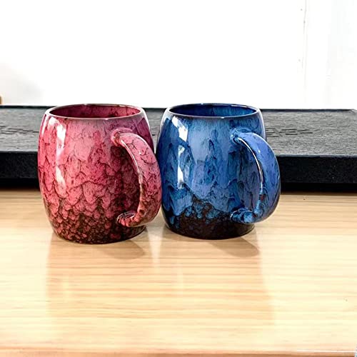 CASLONEE 16 oz Ceramic Glaze Coffee Mug - Red