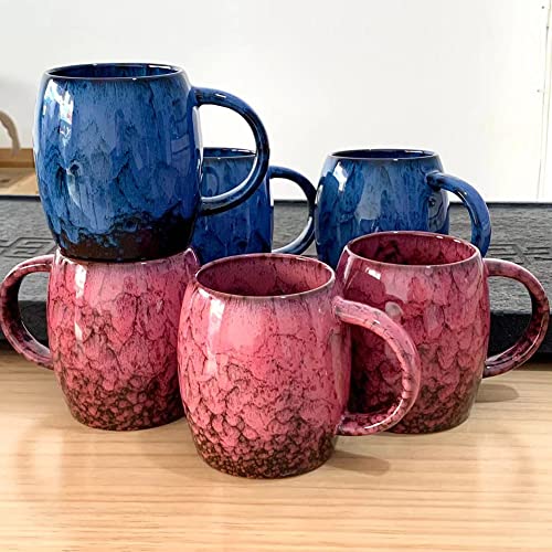 CASLONEE 16 oz Ceramic Glaze Coffee Mug - Red