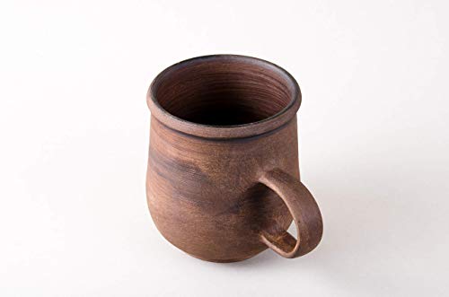 Handmade 12.5 oz Clay Coffee Mug for Coffee Lovers
