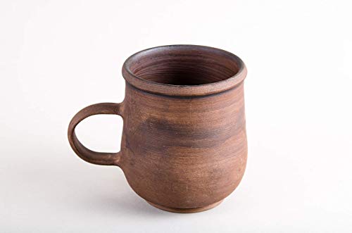 Handmade 12.5 oz Clay Coffee Mug for Coffee Lovers