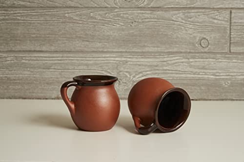 Handmade Mexican Clay Coffee Mugs with Cocoa Set