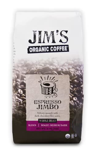 Jim's Organic Espresso Jimbo Blend - Medium/Dark Roast, 11oz