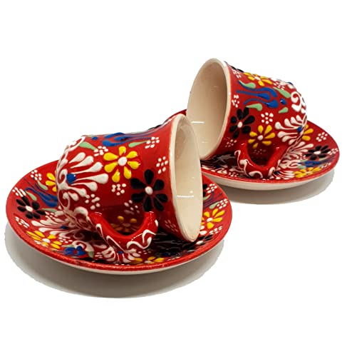 DLK - Set of 2 Handmade Turkish Coffee Cups