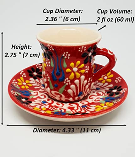 DLK - Set of 2 Handmade Turkish Coffee Cups