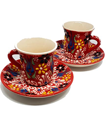 DLK - Set of 2 Handmade Turkish Coffee Cups