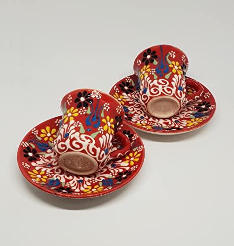 DLK - Set of 2 Handmade Turkish Coffee Cups