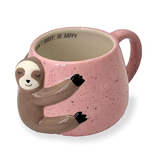 Handmade Sloth Ceramic Coffee Mug: Animal Shaped Design