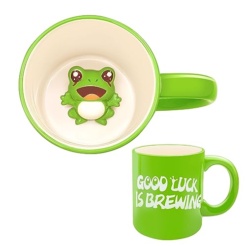 Frog 3D Ceramic Coffee Mug, 20 oz Cute Cartoon