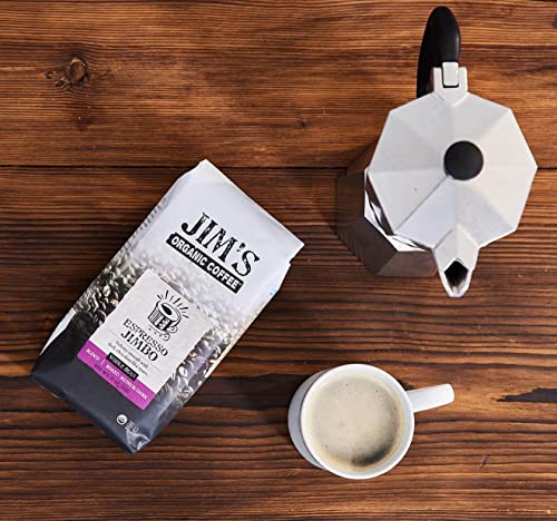 Jim's Organic Espresso Jimbo Blend - Medium/Dark Roast, 11oz