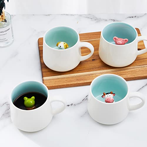 12oz Sloth Ceramic Cup with Hidden 3D Animal