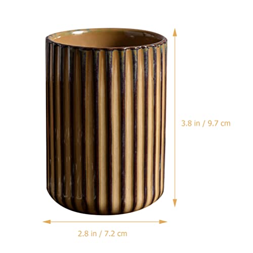 LIFKOME Ceramic Coffee Mug Chinese/Japanese Style Vintage Stripe