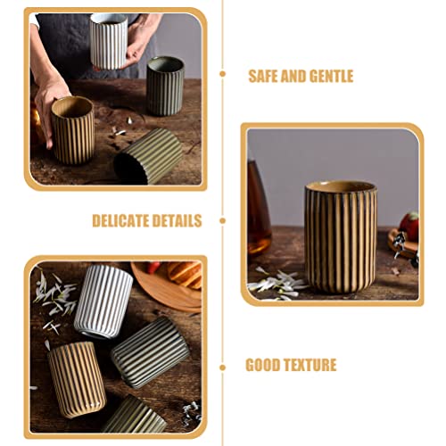 LIFKOME Ceramic Coffee Mug Chinese/Japanese Style Vintage Stripe