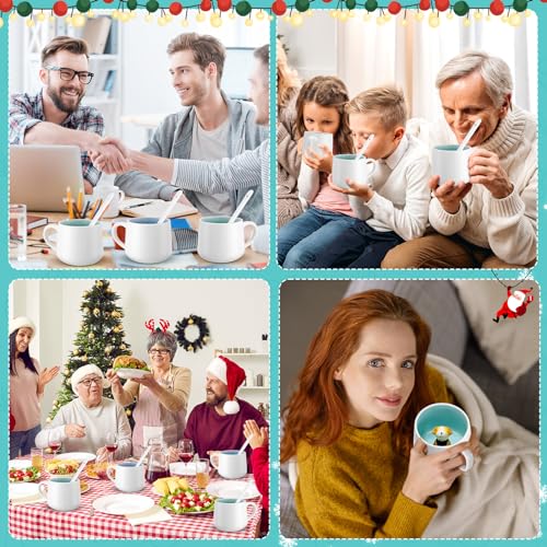 Cute Cartoon Animal Coffee Mug Set with Spoon