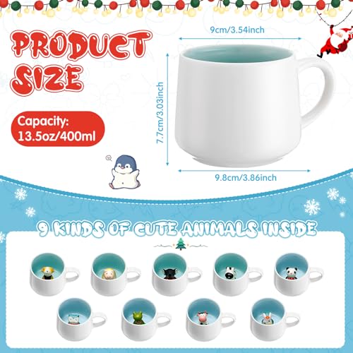 3D Animal Inside Valentine Coffee Mugs Set