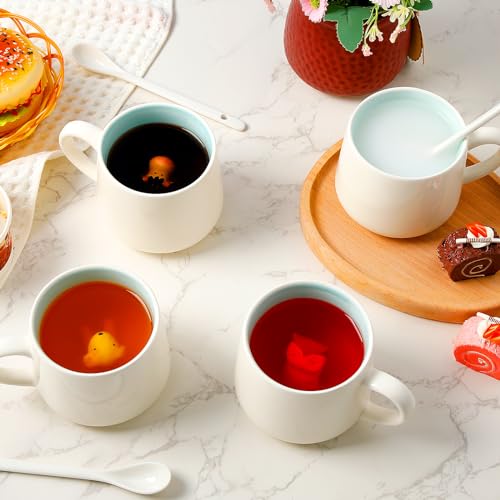 Cute Cartoon Animal Coffee Mug Set with Spoon