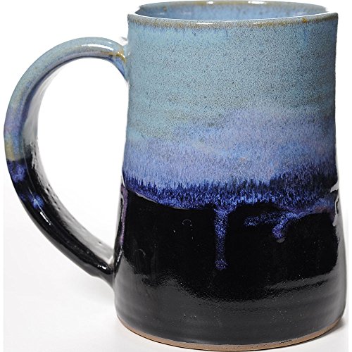 24 Oz Handmade Ceramic Tankard in Mountainwaves Glaze