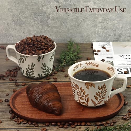 LINVIA Ceramic Novelty Coffee Mug Set, 12 oz
