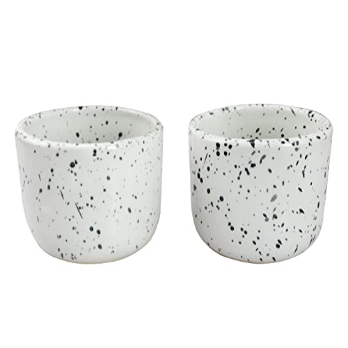 RoRo Ceramic Sipper Cups Set - White Glossy