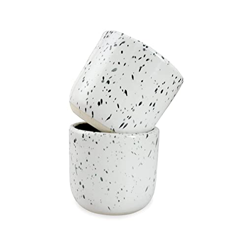 RoRo Ceramic Sipper Cups Set - White Glossy