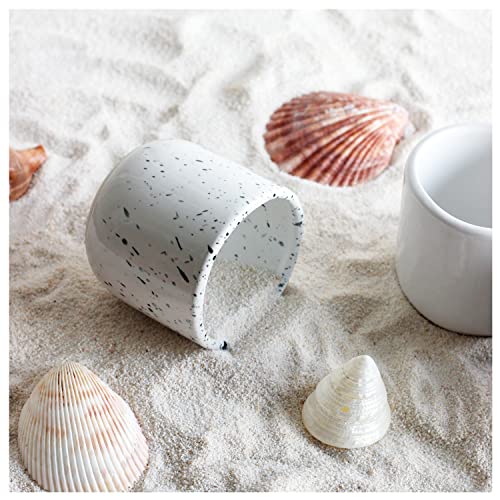 RoRo Ceramic Sipper Cups Set - White Glossy