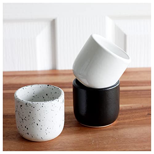 RoRo Ceramic Sipper Cups Set - White Glossy