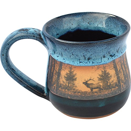 Forest Elk 14 Oz. Mug - Handmade Ceramic Drinkware