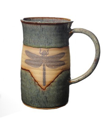 Handmade Dragonfly Tankard - Stylish Ceramic Beer Mug