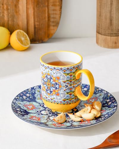 Bohemian Style Coffee Mugs Set of 6