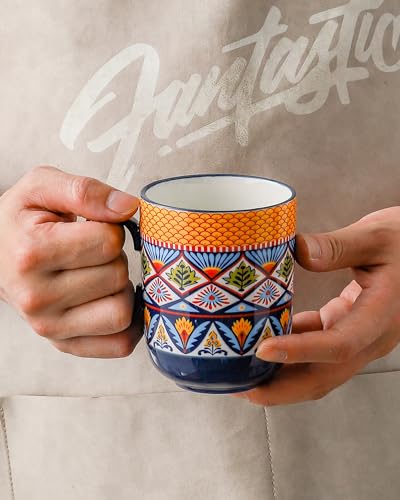 Bohemian Style Coffee Mugs Set of 6