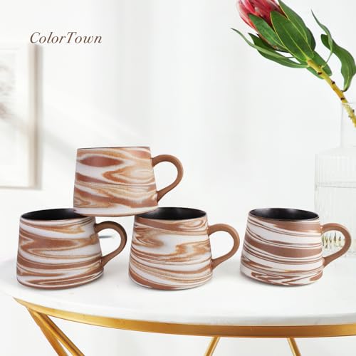 Handcrafted 13oz Cappuccino Cup Set with Saucer & Scoop