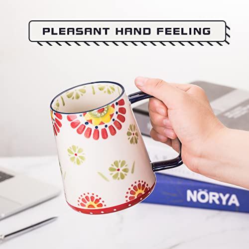 Handcrafted Sunflower Coffee Mug - 24 oz, Dishwasher Safe