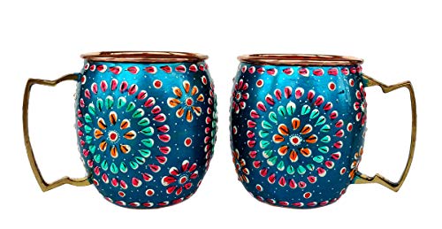 Handmade Copper Artwork Wine & Coffee Mug Set