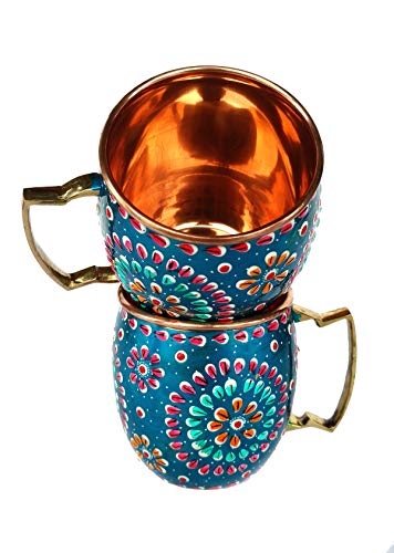 Handmade Copper Artwork Wine & Coffee Mug Set