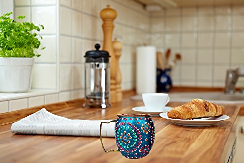 Handmade Copper Artwork Wine & Coffee Mug Set