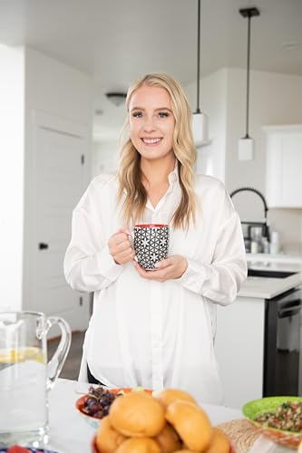 Set of 6 Modern Colorful Porcelain Coffee Mugs